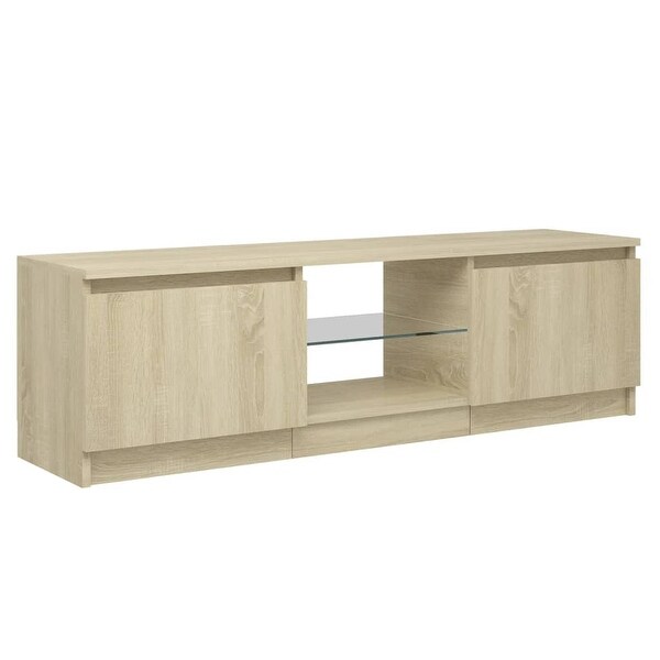 TV Cabinet with LED Lights Sonoma Oak 47.2