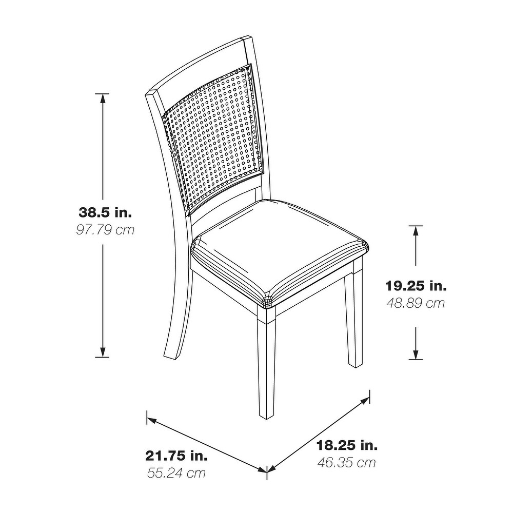 Walden Cane Back Dining Chair (2 Pack)