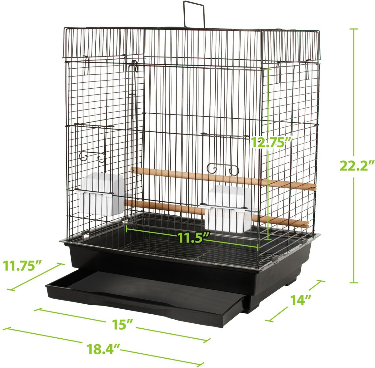 Featherland Paradise 450S Starter Kit Bird Cage， Black