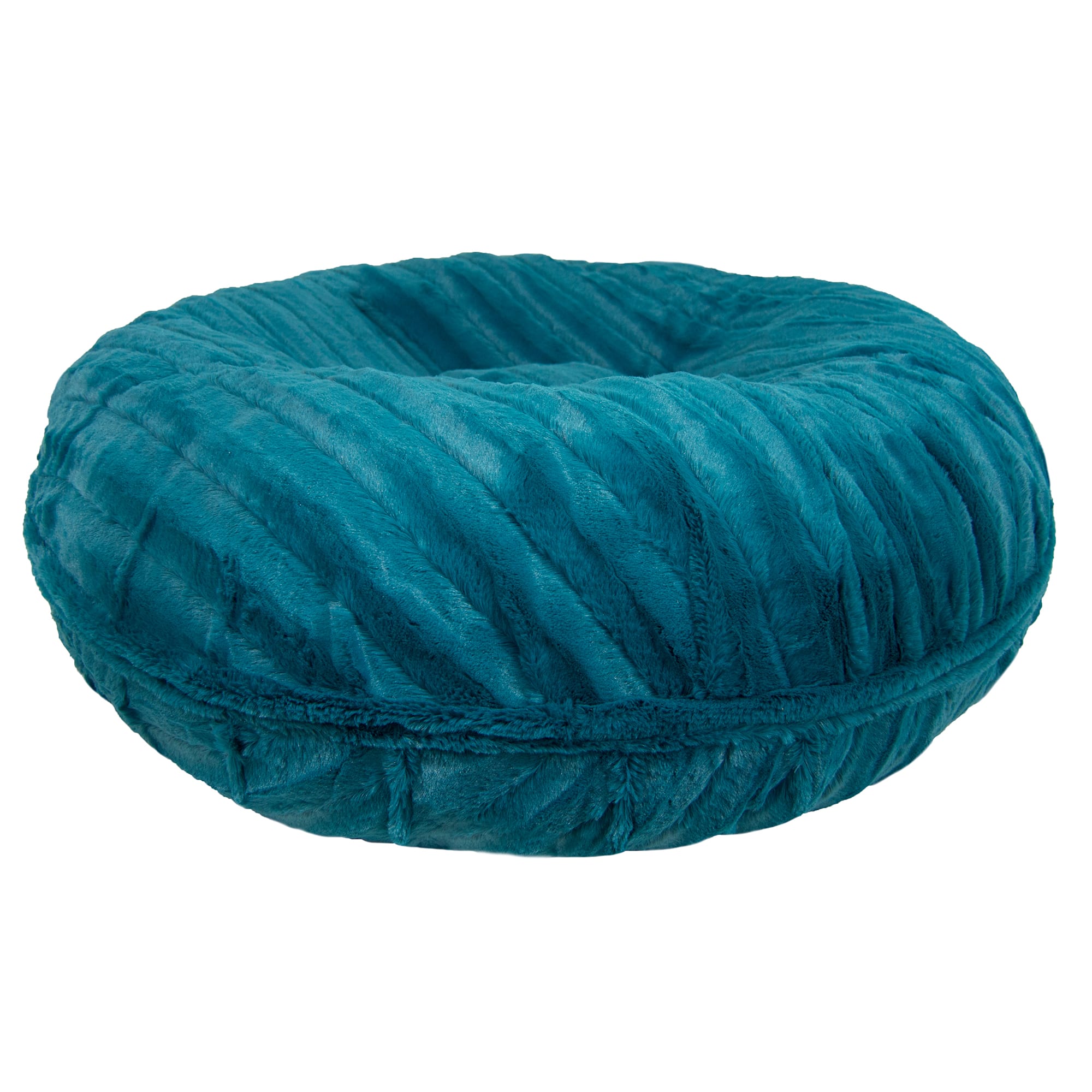 Bessie and Barnie Signature Wonderland Luxury Extra Plush Faux Fur Bagel Dog Bed， 24