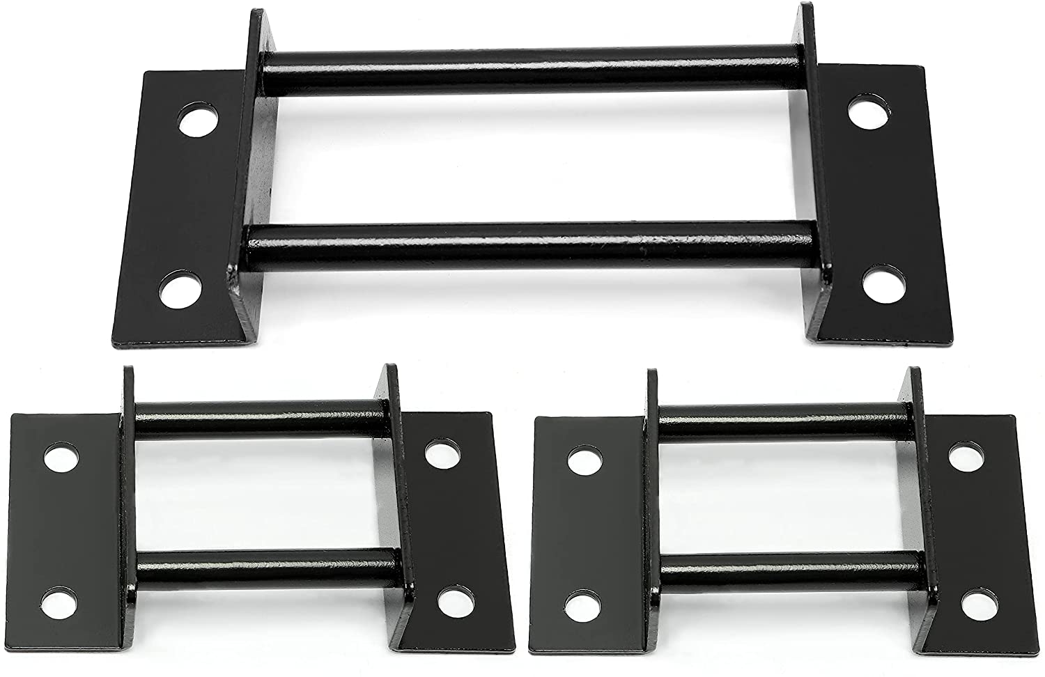 ECOTRIC Steel 3rd Black Seat Brackets with Strikers and Bolts for 2000-2014 Chevrolet Tahoe GMC Yukon Style Split 3rd-Row Seats