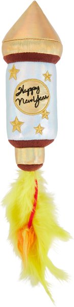 Frisco New Year's Eve Firework Plush Kicker Cat Toy with Catnip