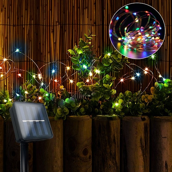 100 Light 33 ft. Indoor/Outdoor  Multicolor Solar Power Integrated LED String Light - 33 ft. Shopping - The Best Deals on String Lights | 41742445