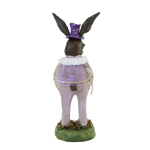 Charles Mcclenning Sunday Best One Figurine 11 Inches Easter Rabbit Bunny 24190 Polyresin Purple