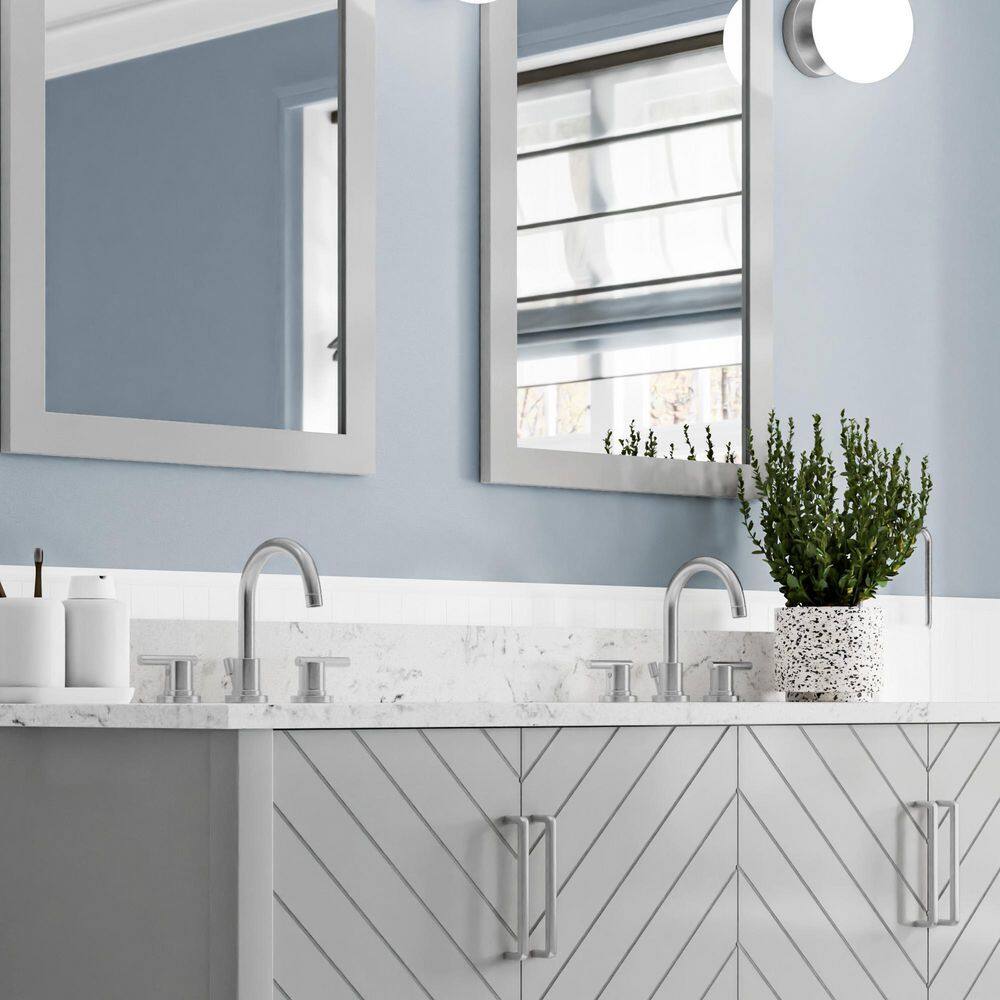 Home Decorators Collection Baybarn 60 in. W x 22 in. D x 35 in. H Double Sink Bath Vanity in Light Gray with Engineered Carrara Top and Sink 1924VA60-242925