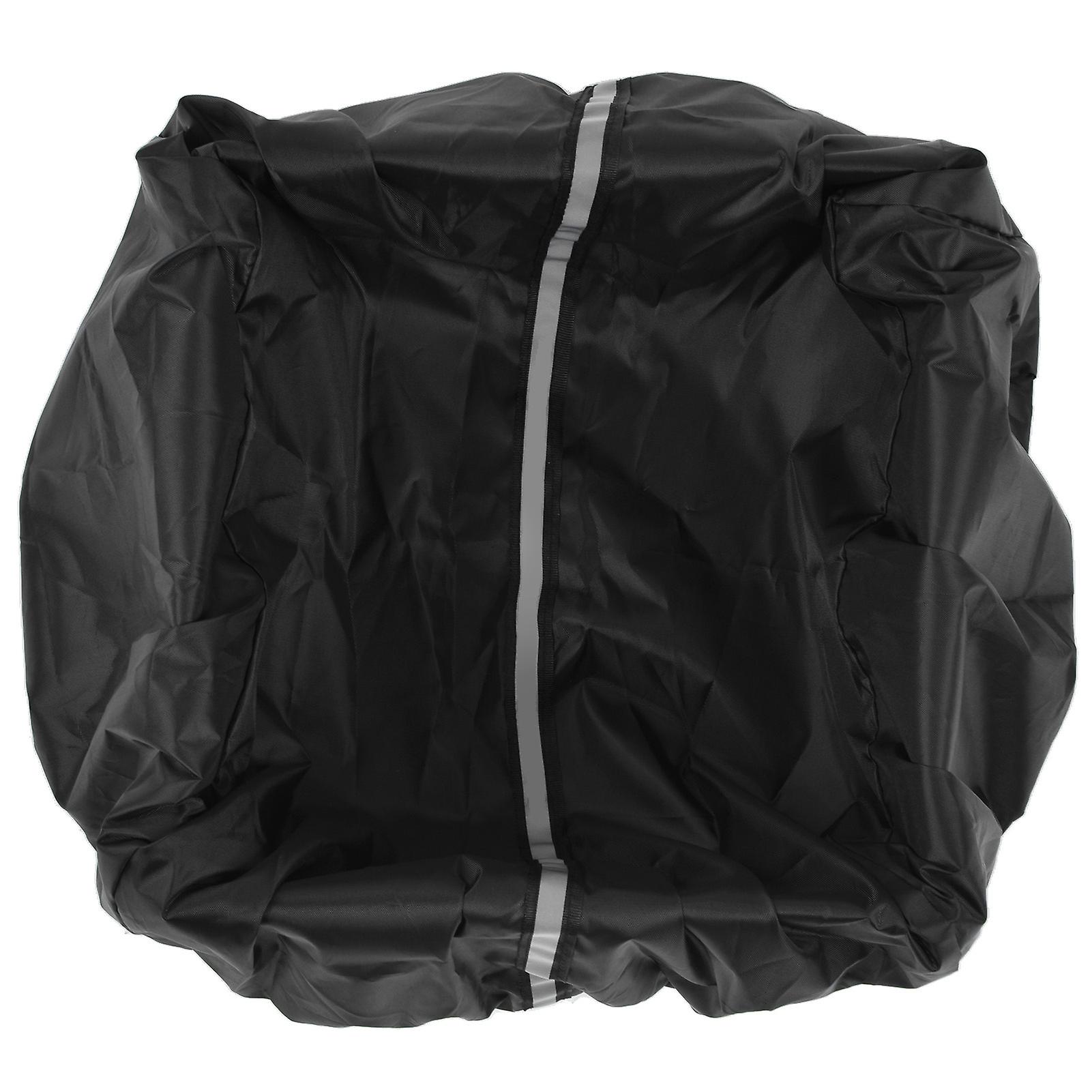 Bike Basket Cover Black Snow Defence Waterproof Dustproof Lightweight Reflect Light Bike Basket Liner