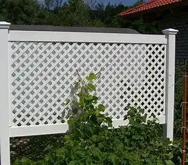 Decorate garden pvc white lattice fence