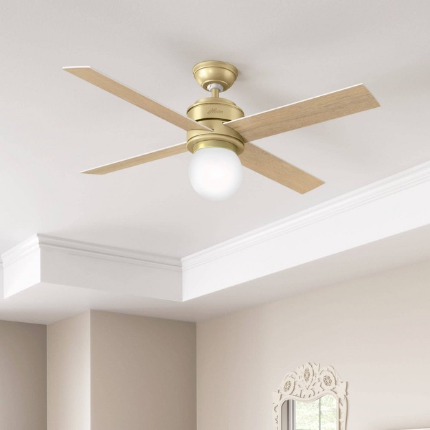 Hepburn Ceiling Fan With Wall Control includes Led Light Bulb Hunter Fan