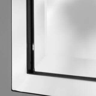 Deco Mirror 30 in. W x 40 in. H Framed Rectangular Beveled Edge Bathroom Vanity Mirror in Chrome 8023