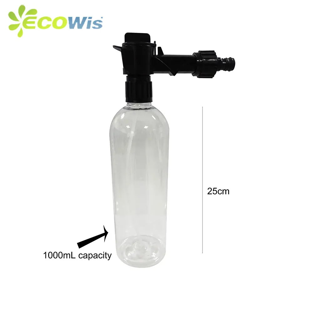 1 Liter Foam Dispenser Mixing Chemicals  Pesticides  Detergent Bottle 28/410mm Hose End Sprayer for Garden