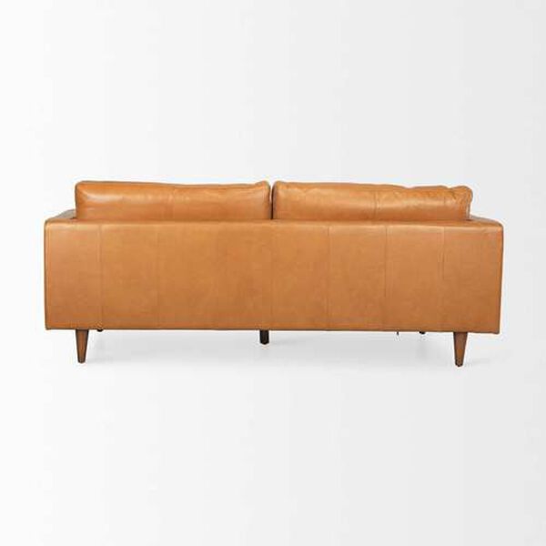 Elton Tan Leather Sofa