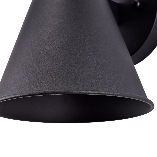 C Cattleya 1 light Black Motion Sensing Dusk To Dawn Incandescent Hardwired Outdoor Wall Sconce