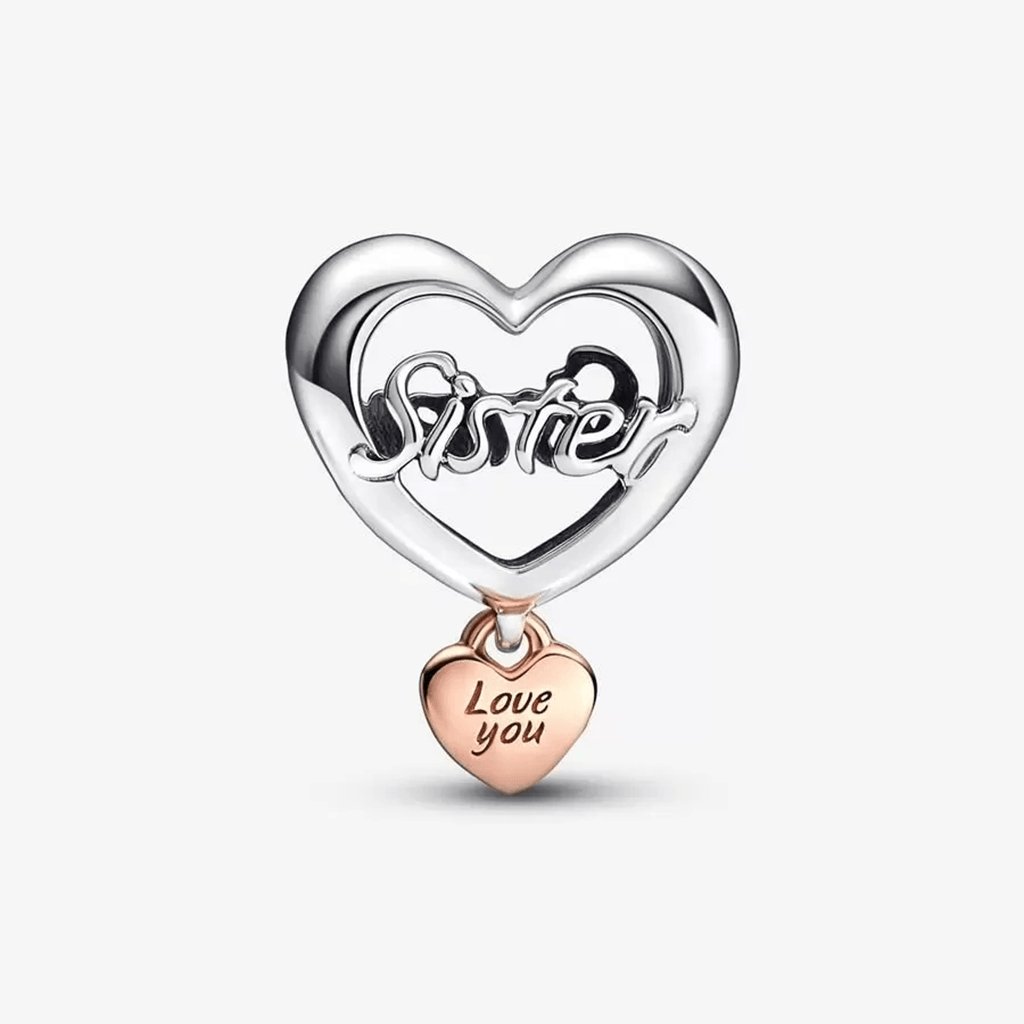 PANDORA  Love You Sister Heart Charm