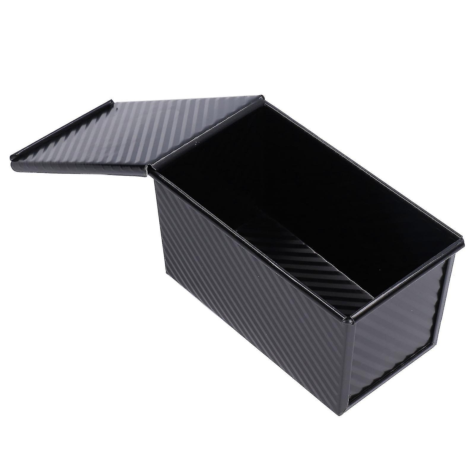 Carbon Steel Baking Loaf Pan Prevent Stick Easy Demoulding Bread Toast Mould With Lid For Bakingblack