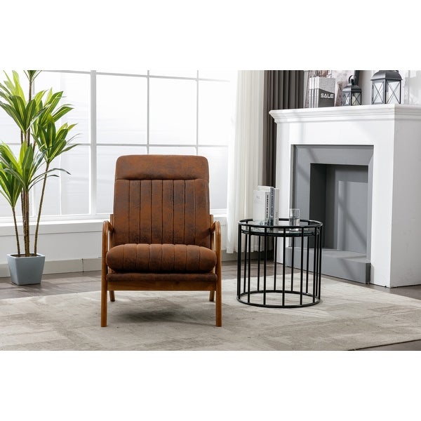 Wood Frame Armchair， Modern Accent Chair Lounge Chair for Living Room