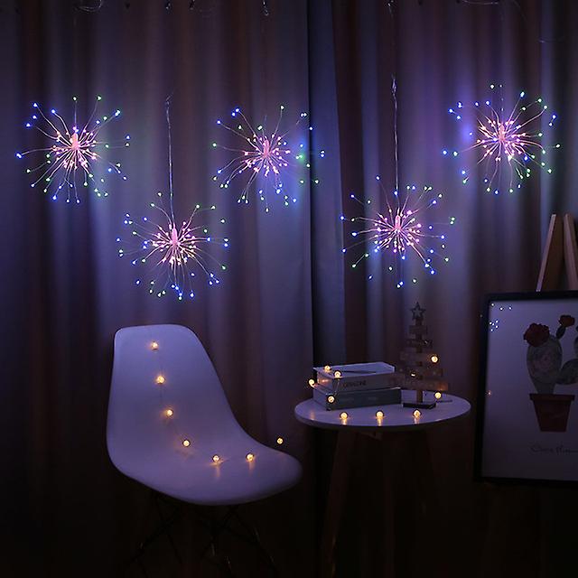 Christmas Garland Fireworks Fairy Lights 3m 500leds Garland Curtain Led String Light For Xmas New Year Bedroom Decor Lighting