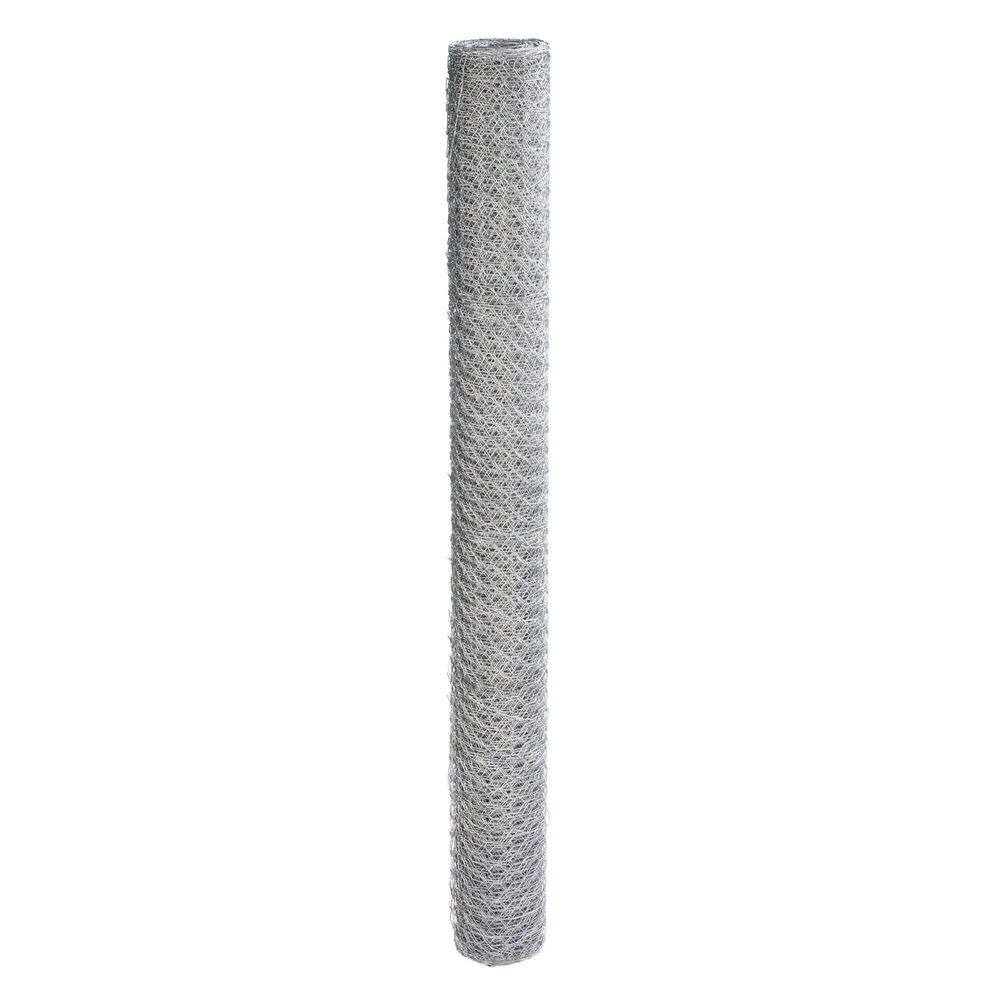 Everbilt 4 ft. x 50 ft. 20-Gauge Galvanized Steel Poultry Netting with 1 in. Mesh Size 83124