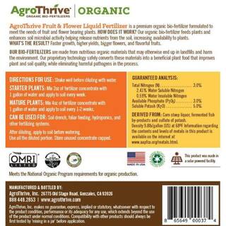 AgroThrive 5 Gal. Fruiting and Flowering Organic Liquid Fertilizer ATFF1640