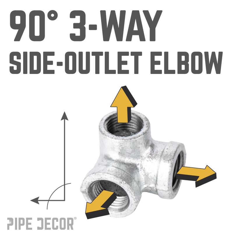 ELBOW SIDE OUT GALV 3/4