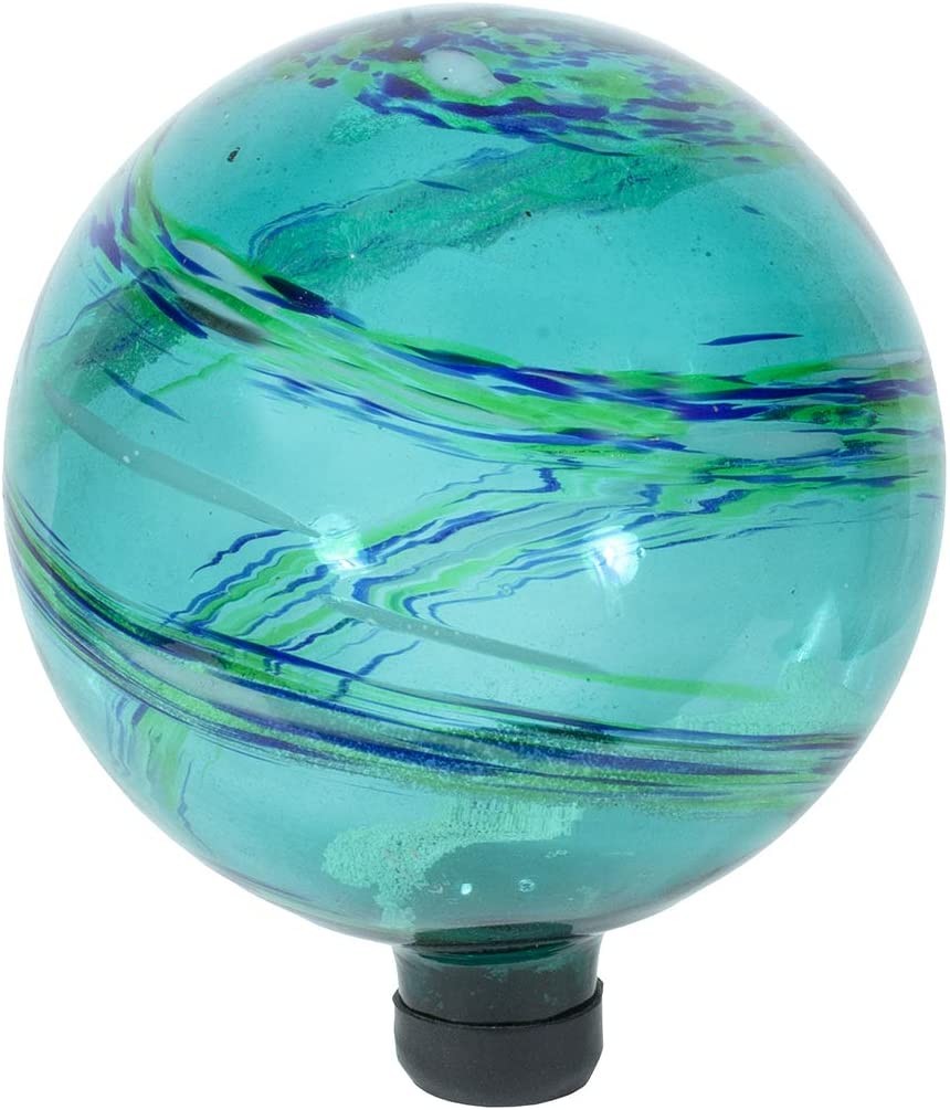 Echo Valley Gazing Globe Illuminarie， Ocean Mist， 10 Inch