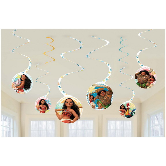 Amscan 265322 Moana Swirl Decorations (6)   NS