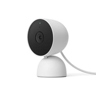 Google Nest Cam - Indoor Wired Smart Home Security Camera - Snow GA01998-US