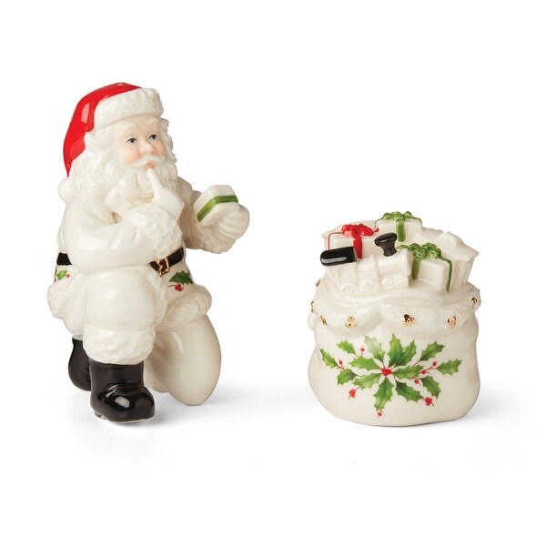 Lenox Holiday Figural Salt and Pepper Set