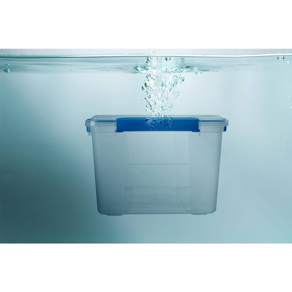 Ezy Storage 18L19Qt Waterproof Clear Latch Tote IP-67 FBA34060