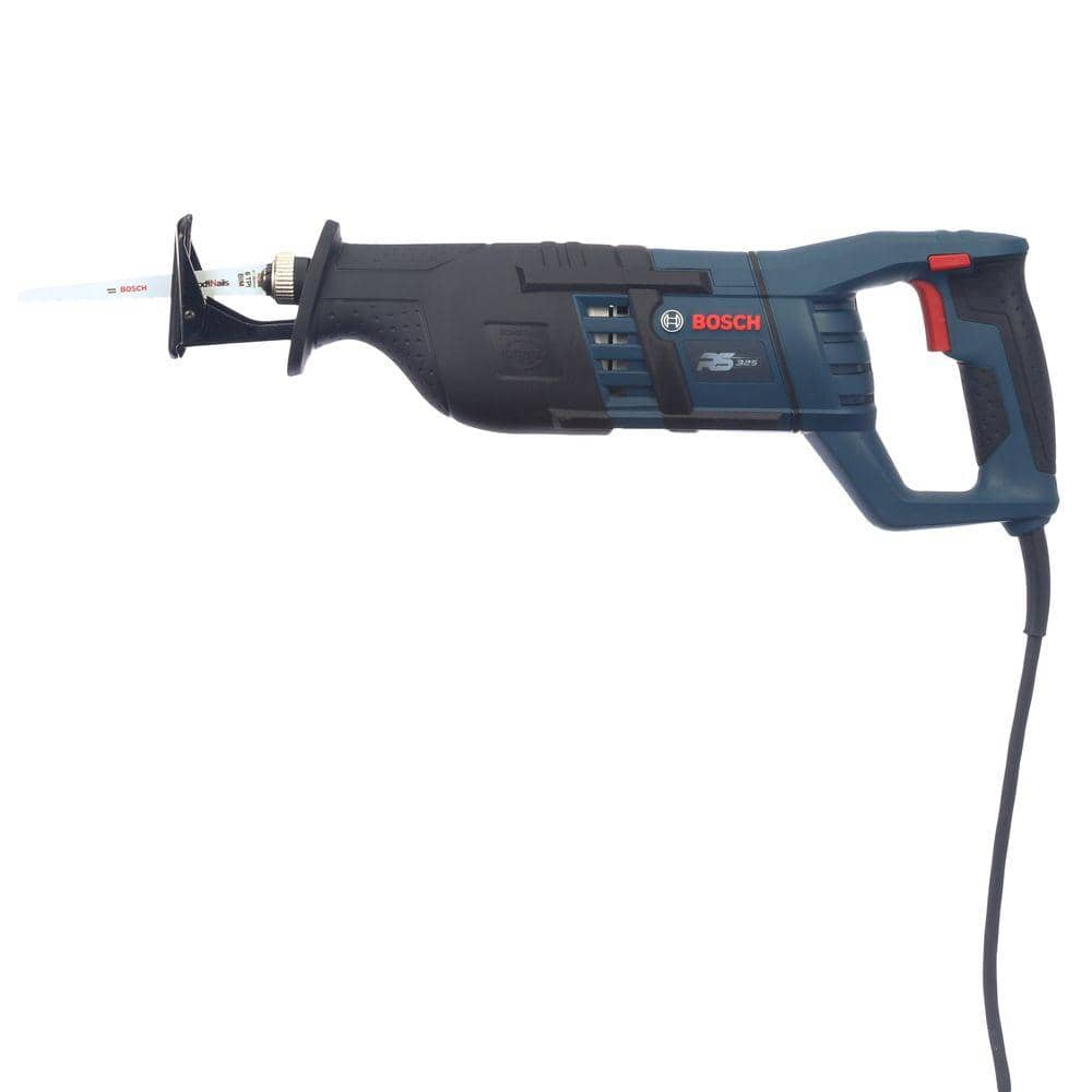 Bosch 12 Amp Corded 1 in. Variable Speed Compact Reciprocating Saw with All-Purpose Saw Blade and Carrying Case RS325