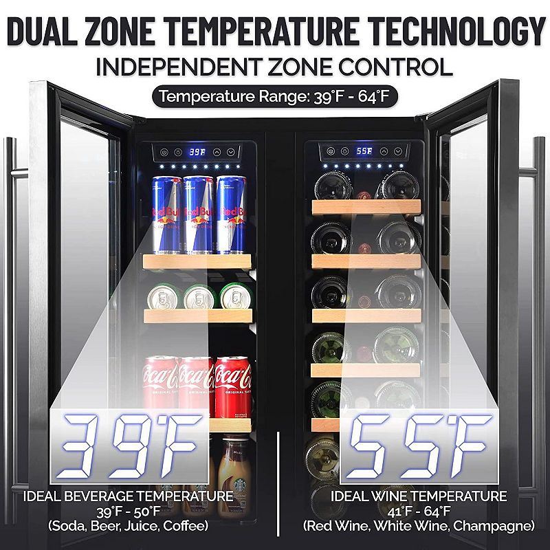 CavaPro Dual Zone Wine Cooler Refrigerator 24”