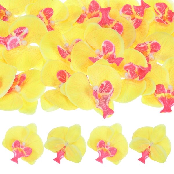 20Pcs Silk Faux Artificial Orchid Flower Heads Petals Decor