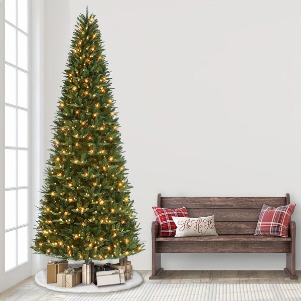 Puleo International 12 ft. PreLit Monroe Fir Artificial Christmas Tree