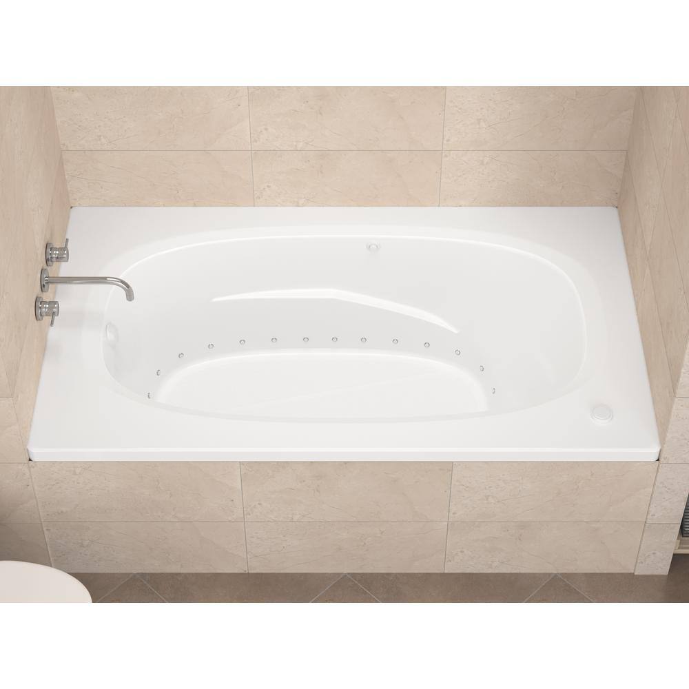 Universal Tubs Tiger's Eye 6 ft. Rectangular Drop-in Air Bath Tub in White HD4272PAL