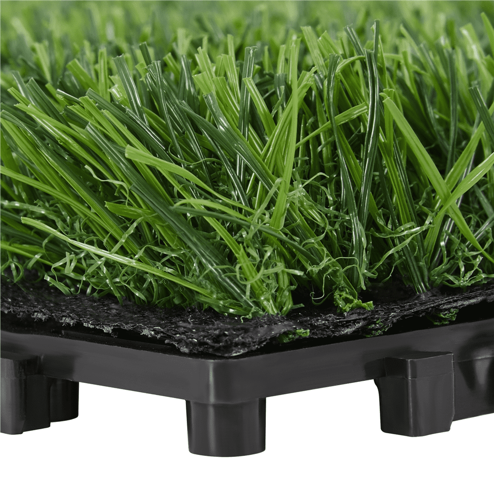 Topeakmart 27pcs Artificial Grass Interlocking Turf Tile Indoor/Outdoor, 12