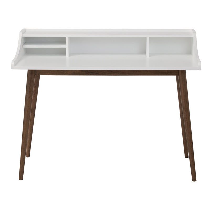 LAGOM Study Desk 120cm - White & Walnut