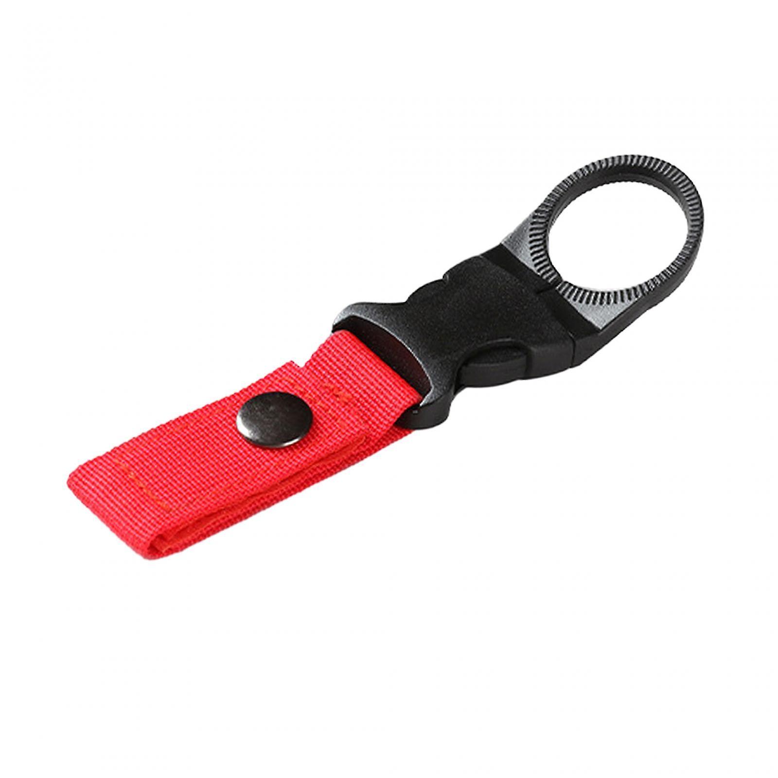 Outdoor Camping Water Bottle Holder Clip Hiking Carabiner Belt Buckle Red