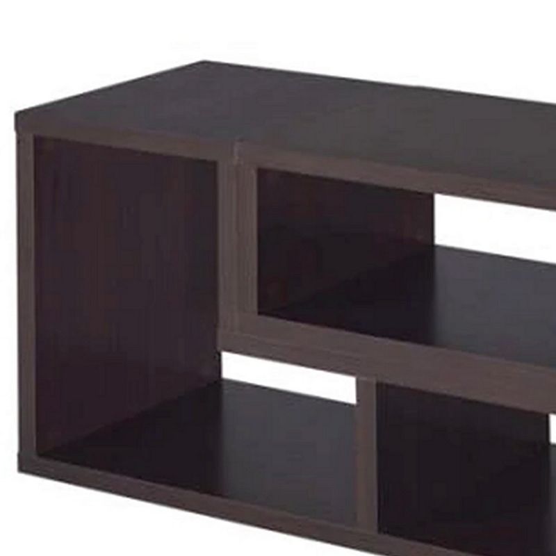 47 Inch 2 Piece Convertible Bookcase TV Media Entertainment Console， Brown