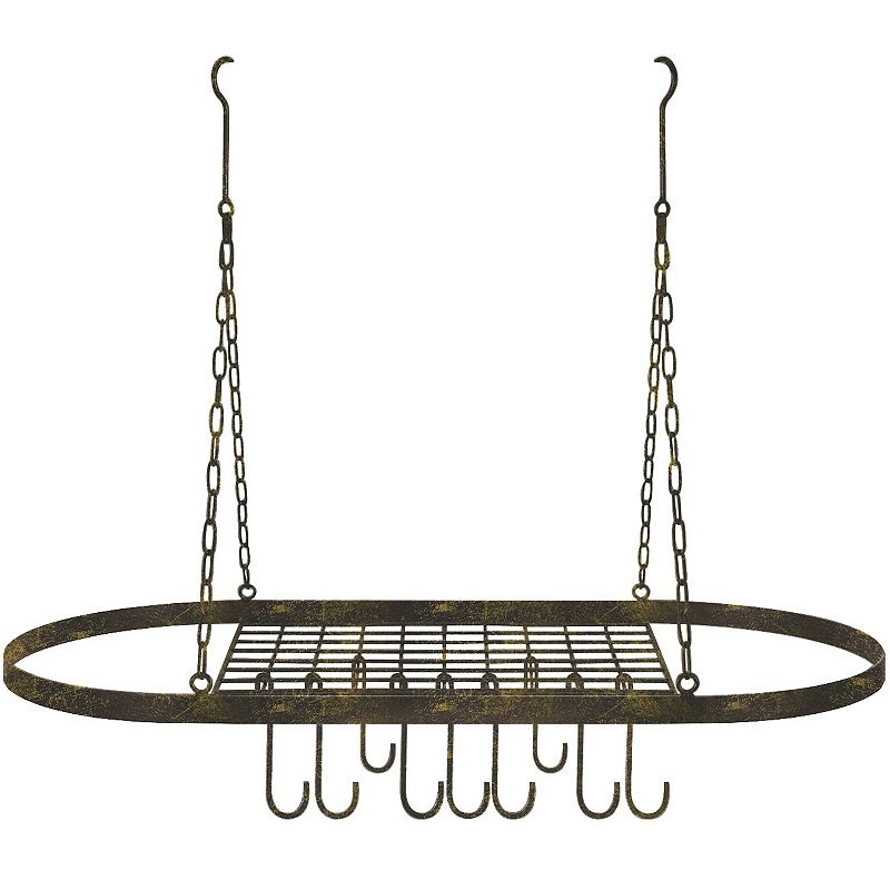 Sorbus Ceiling-Mounted Pot Rack with Hooks