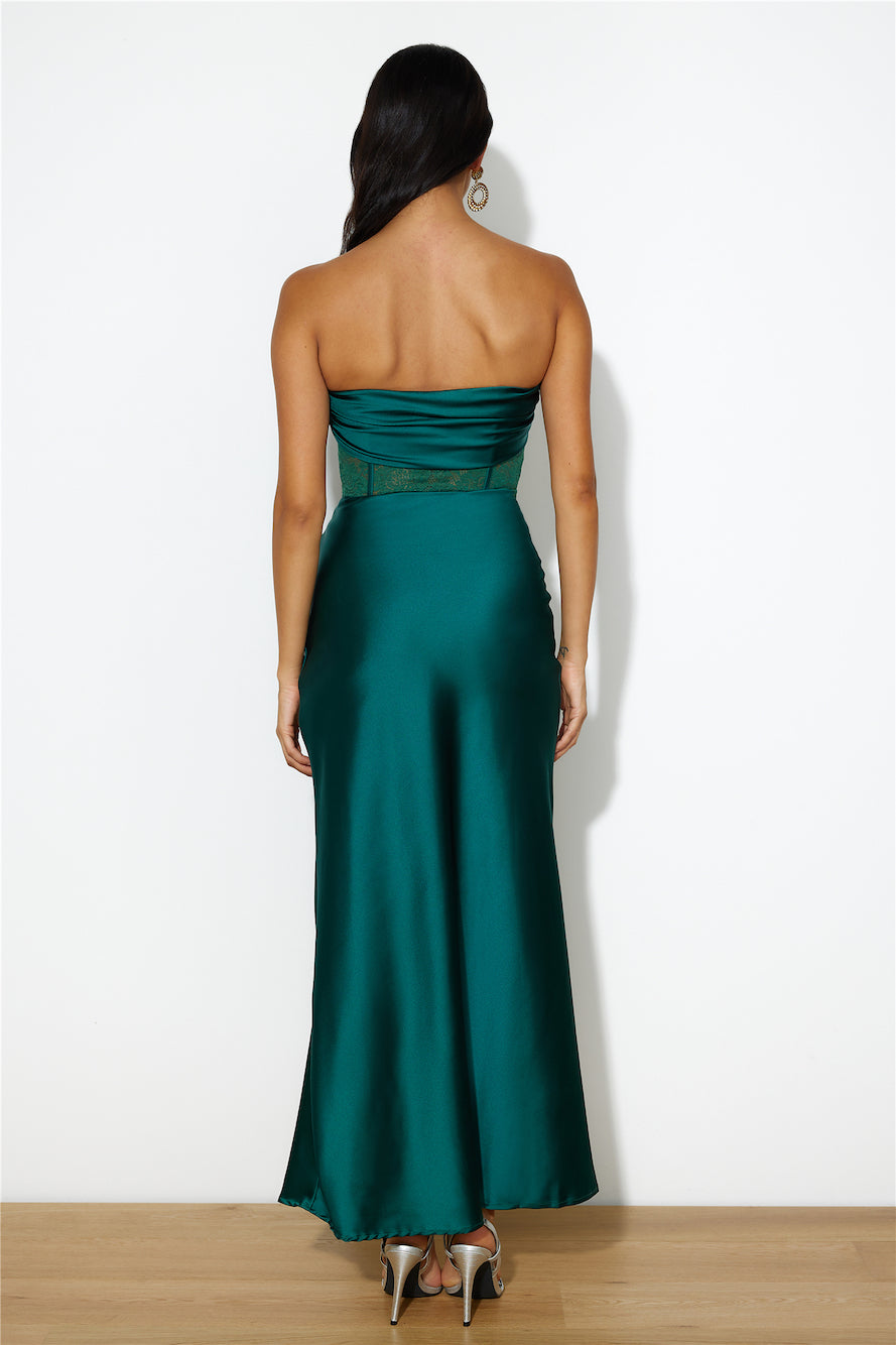 Swan Lake Maxi Dress Forest Green