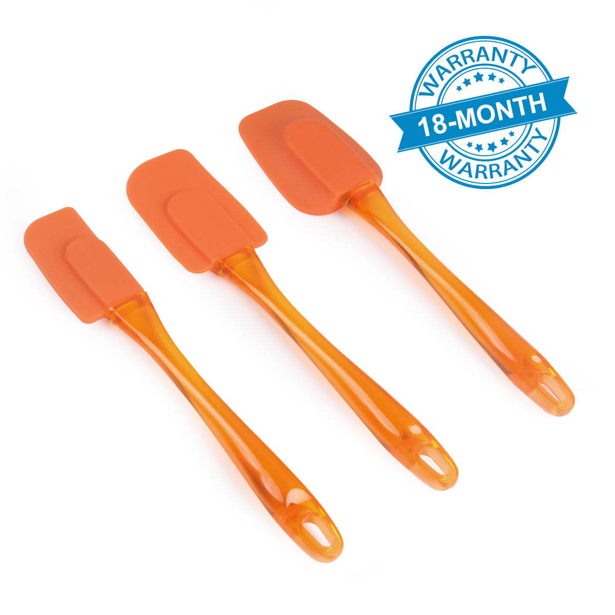 Silicone Spatula Set Flexible Heat Resistant Rubber Spatula Turner Kitchen Cooking Utensils Spoonula Cake Tools Orange