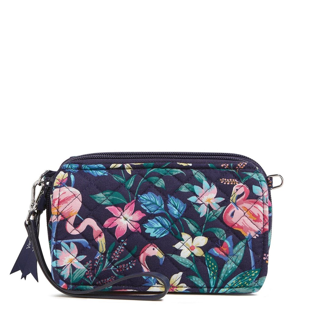 Vera Bradley  Rfid All In One Crossbody Bag In Flamingo Garden