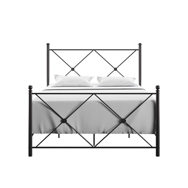 Aniket Metal Bed with Nightstands Set by iNSPIRE Q Classic - - 37851243