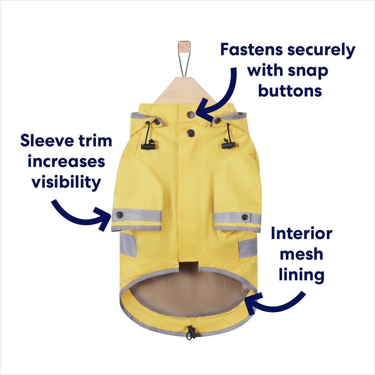 Frisco Deluxe Reflective Dog Raincoat