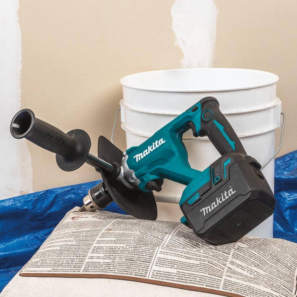 Makita 12 in. 18V 5.0 Ah LXT Lithium-Ion Cordless Brushless Mixer Kit XTU02T