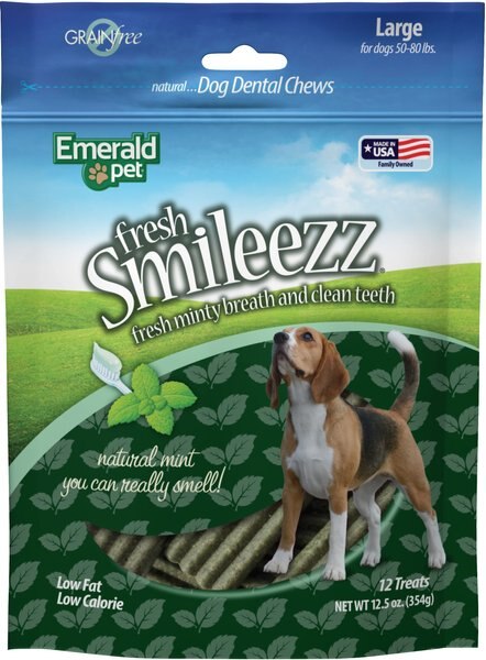 Emerald Pet Fresh Smileezz Large Grain-Free Dental Dog Treats