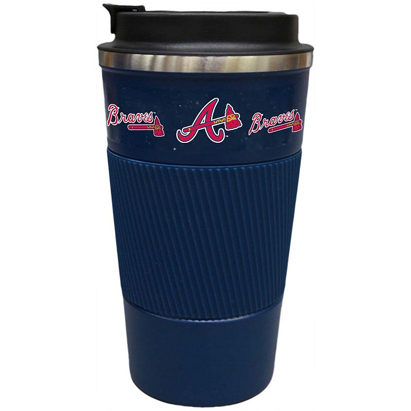 Atlanta Braves 18oz Coffee Tumbler with Silicone Grip