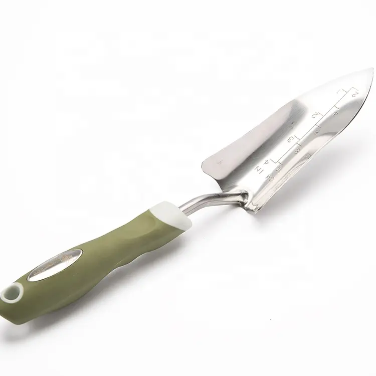 High Quality Soft Ergonomic Handle Transplanter Stainless Steel Trowel Garden Hand Tools