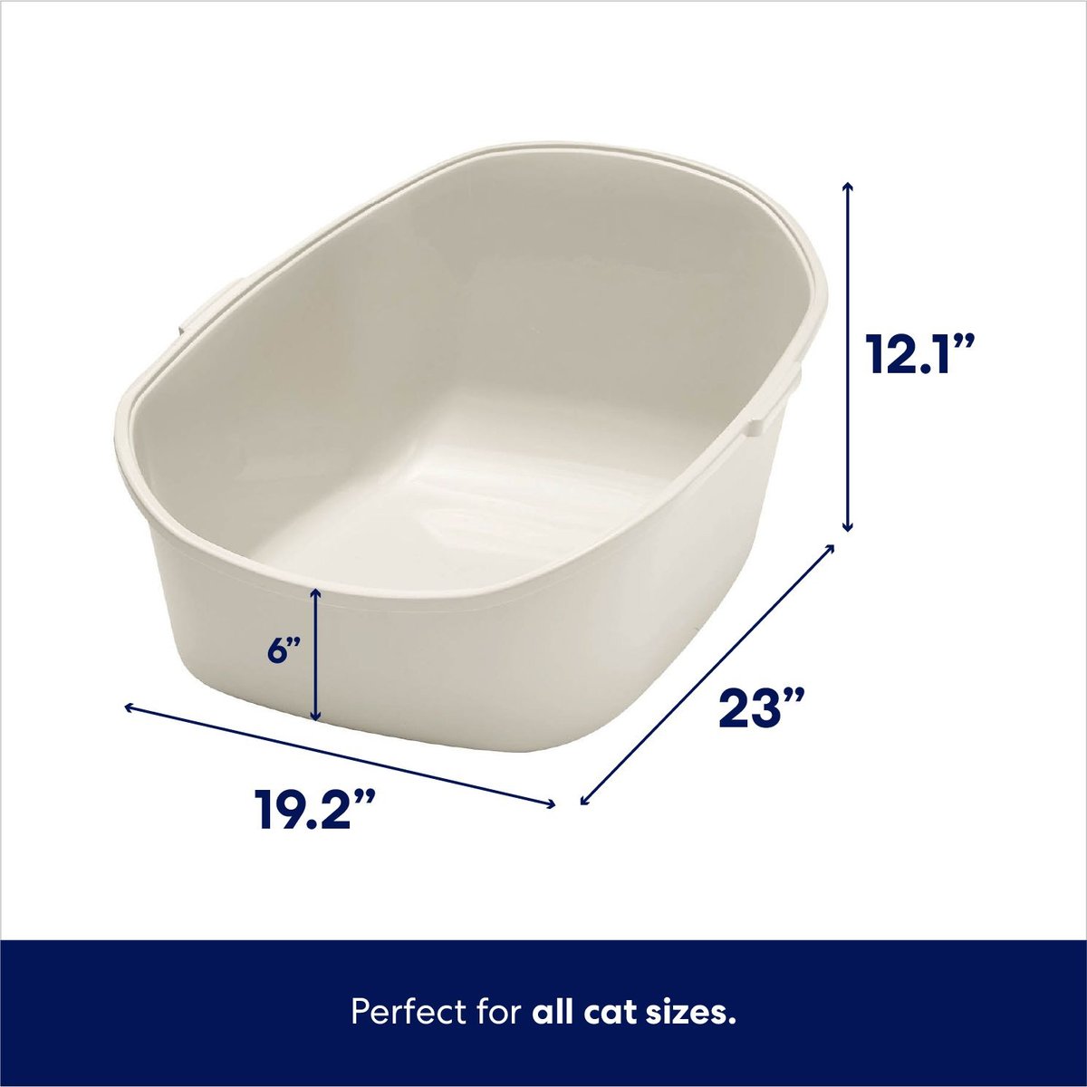 Frisco High Back Cat Litter Box， Extra Large 23-in