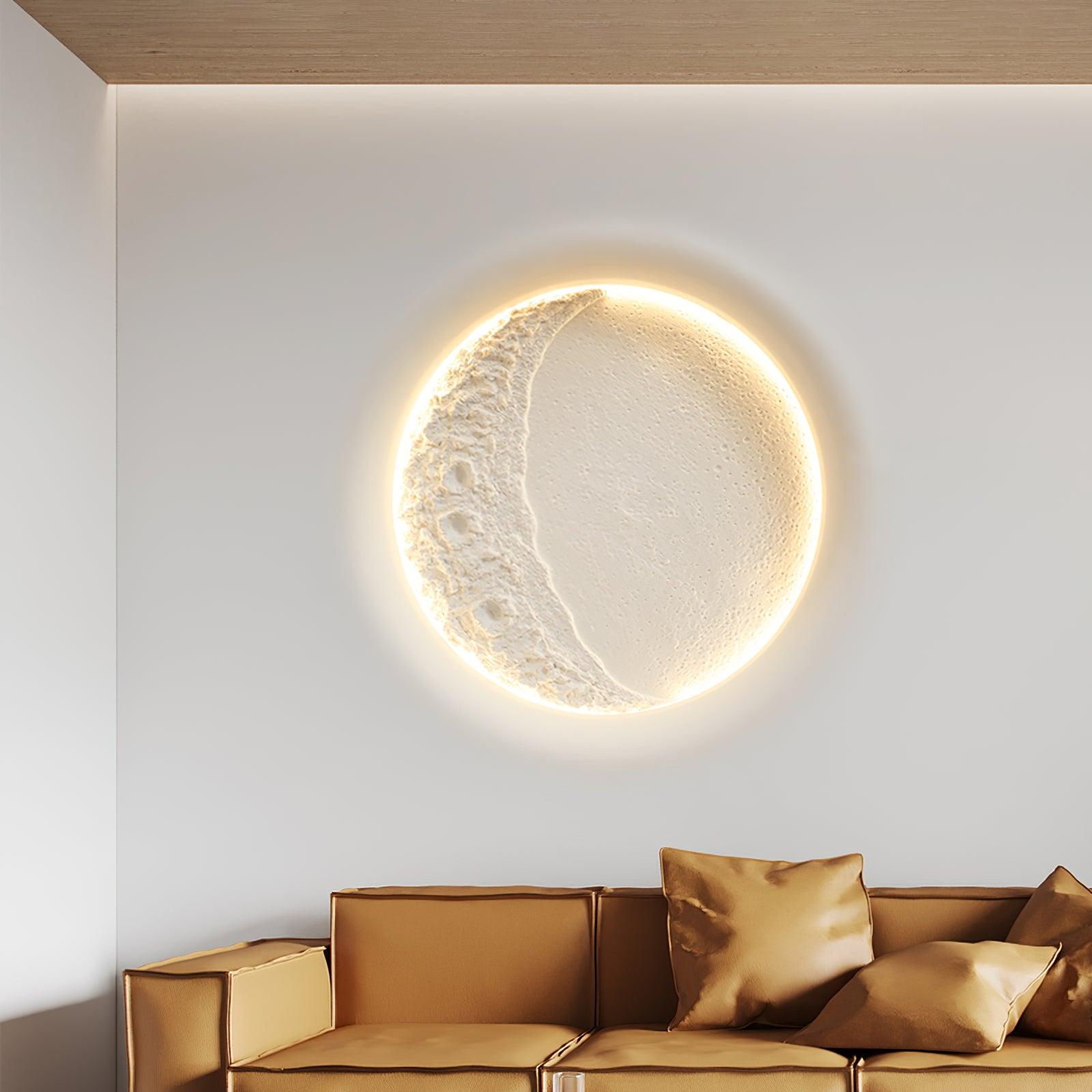 Gypsum Moon Wall Lamp