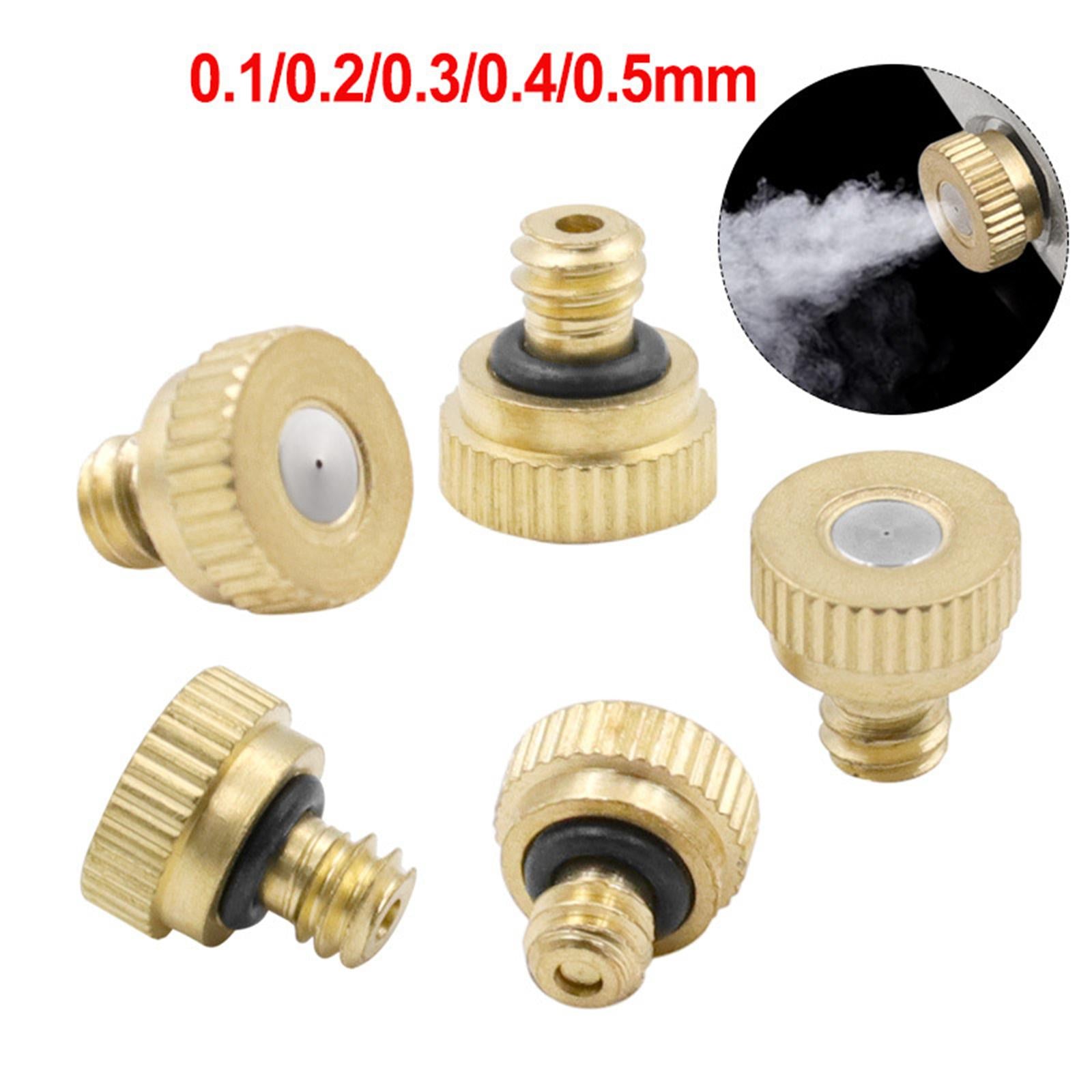 20 Pack Brass Misting Nozzles Replacement Heads for Garden Patio Lawn Landscaping and Outdoor Cooling Mister .6mm